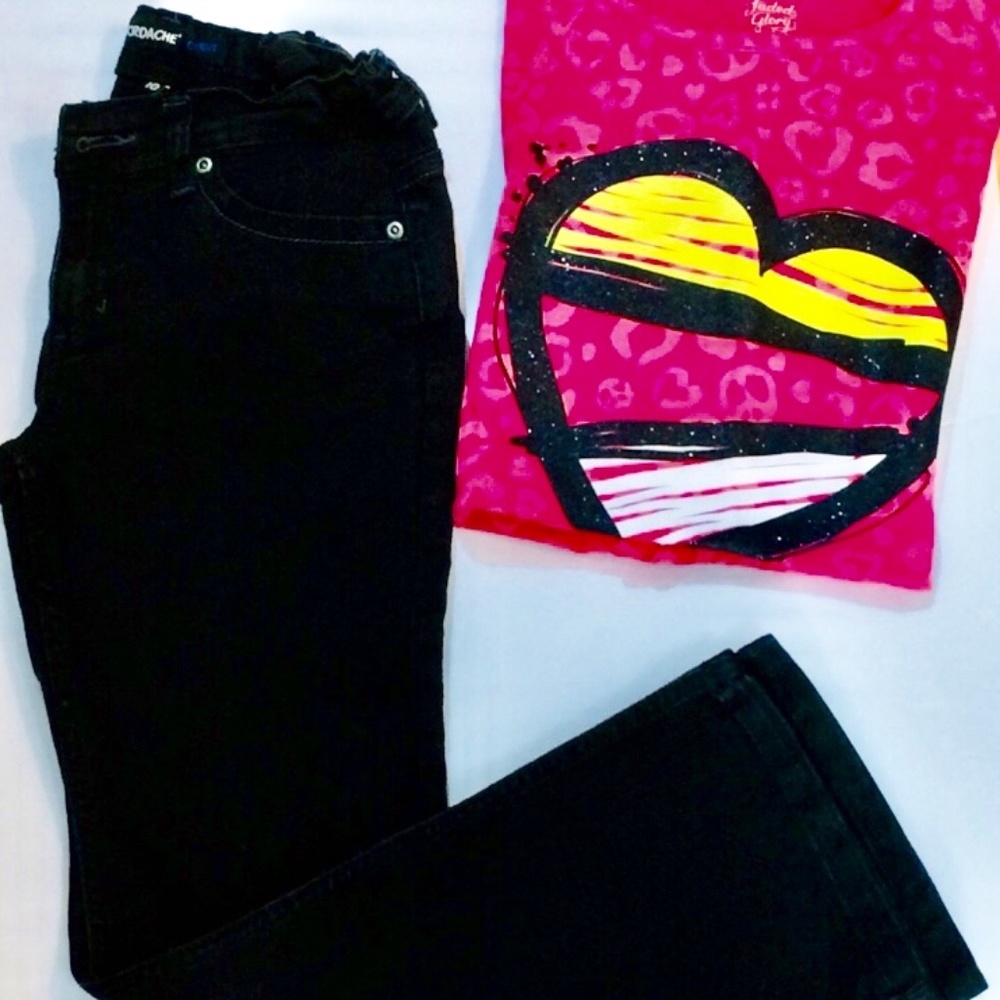 Girls Jordache Black Boot Cut Jeans